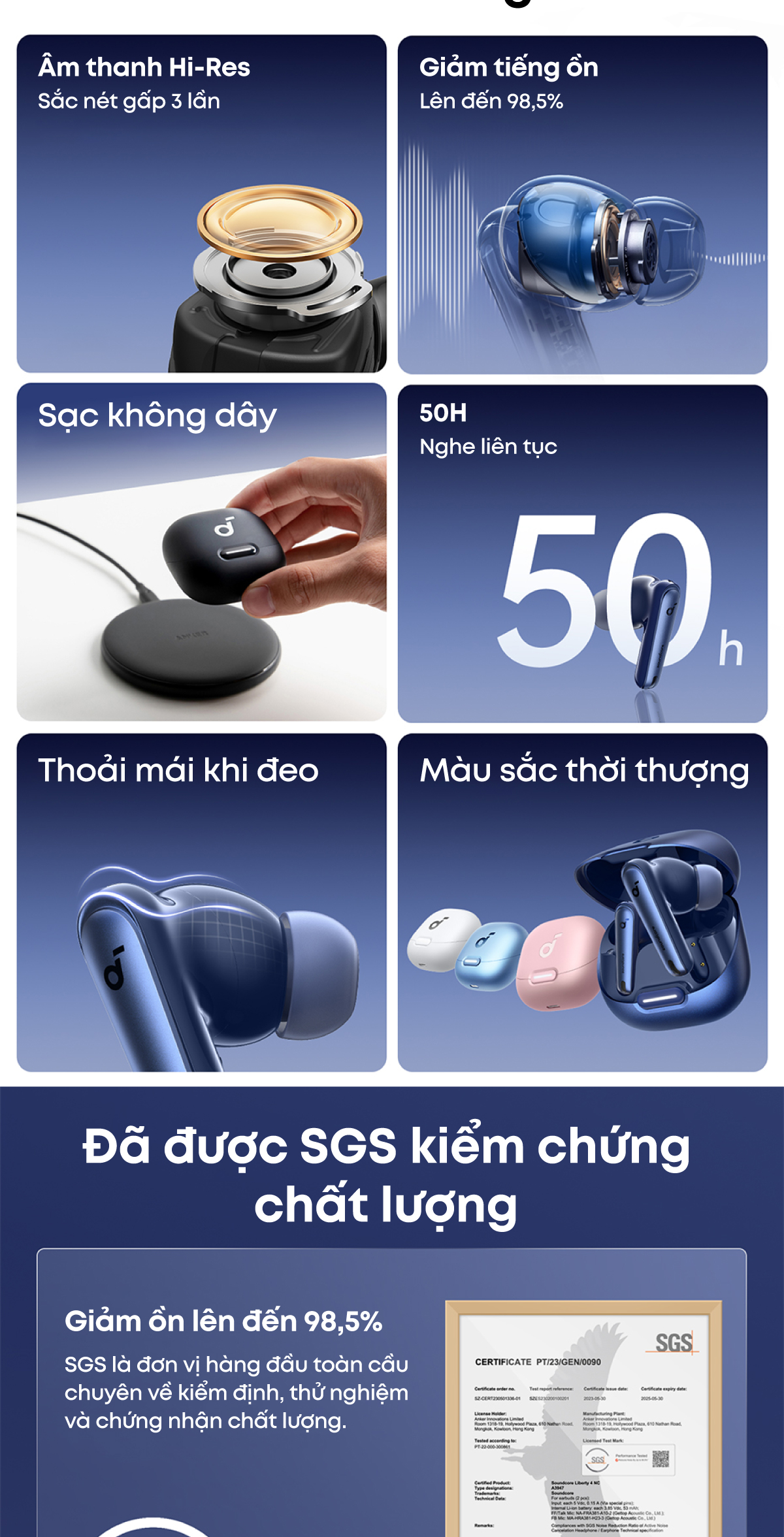 Công nghệ chống ồn chủ động Adaptive ANC 2.0 tự động điều chỉnh theo môi trường