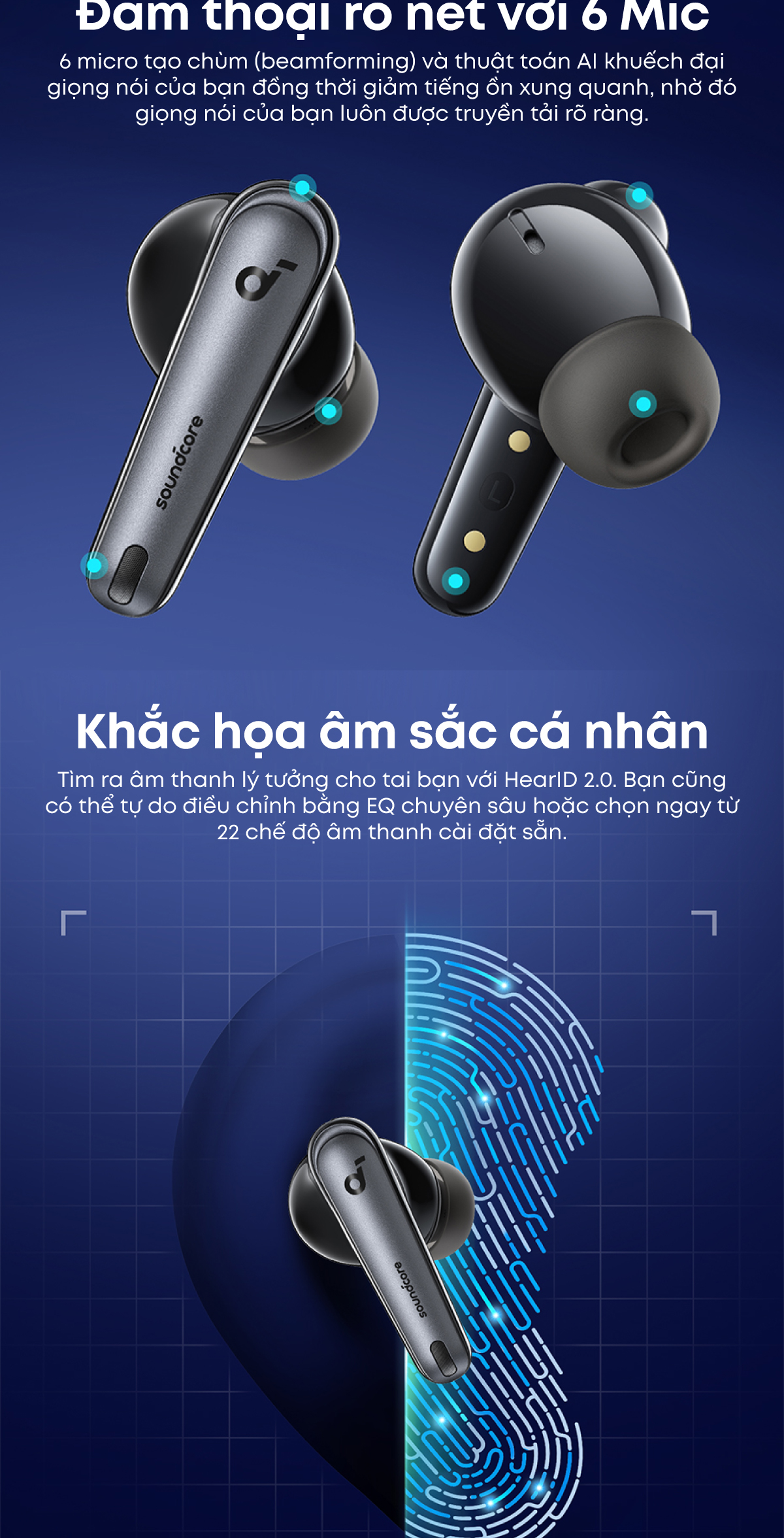 Khả năng chống nước chuẩn IPX4 bền bỉ bảo vệ tai nghe khỏi mồ hôi và mưa nhẹ