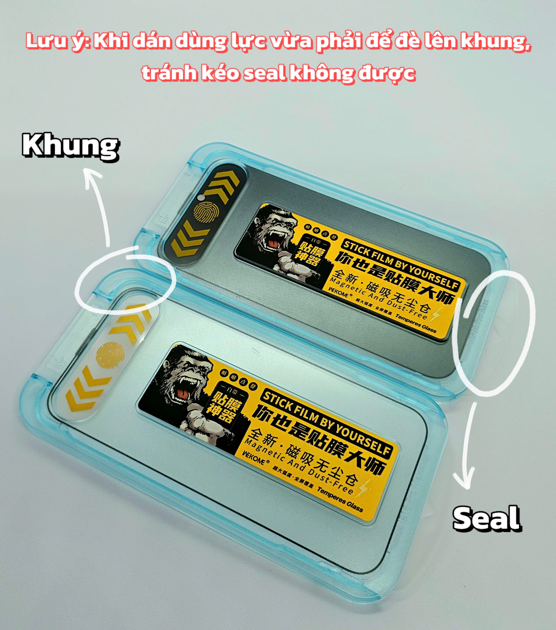 [BÁN CHẠY] Kính Cường Lực KINGKONG KHUNG TỰ DÁN WK Design WTP 034/057 | Trong suốt HD/Chống nhìn trộm Cho IP X–18Pro Max – ảnh mô tả chi tiết 1