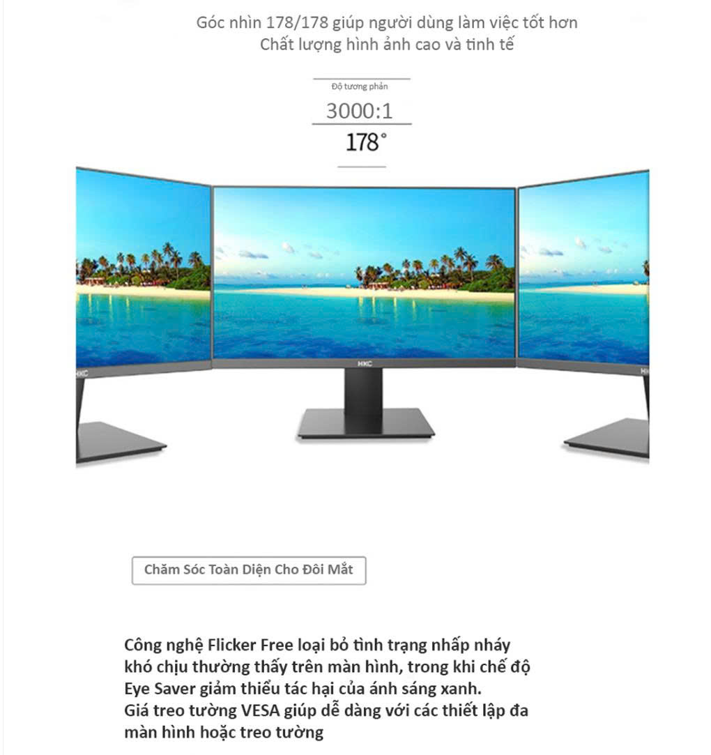 Màn hình máy tính HKC MB21V13-U 100Hz (21.45 inch, Panel VA) Chính Hãng ...
