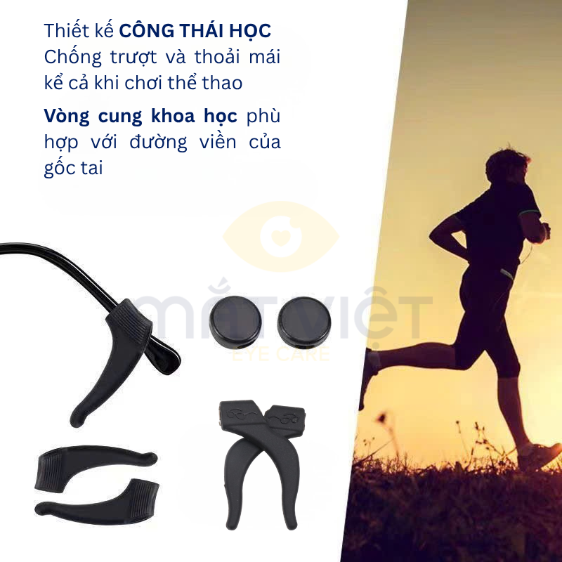 Đệm Chặn Càng Kính Silicon, Đệm Làm Êm Tai Chống Trượt, Giữ Kính Chống Rơi Khi Chơi Thể Thao, Phụ Kiện Kính Mắt Việt