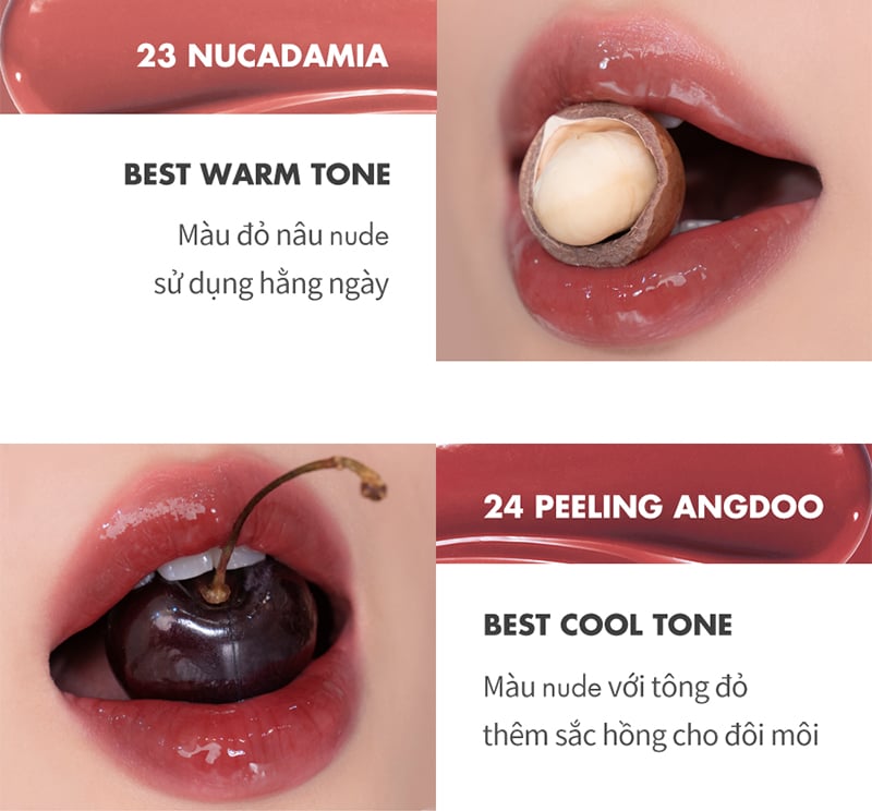 [Bundle 2 cây màu 23 + 24] Son tint lì Romand Juicy Lasting Tint ...