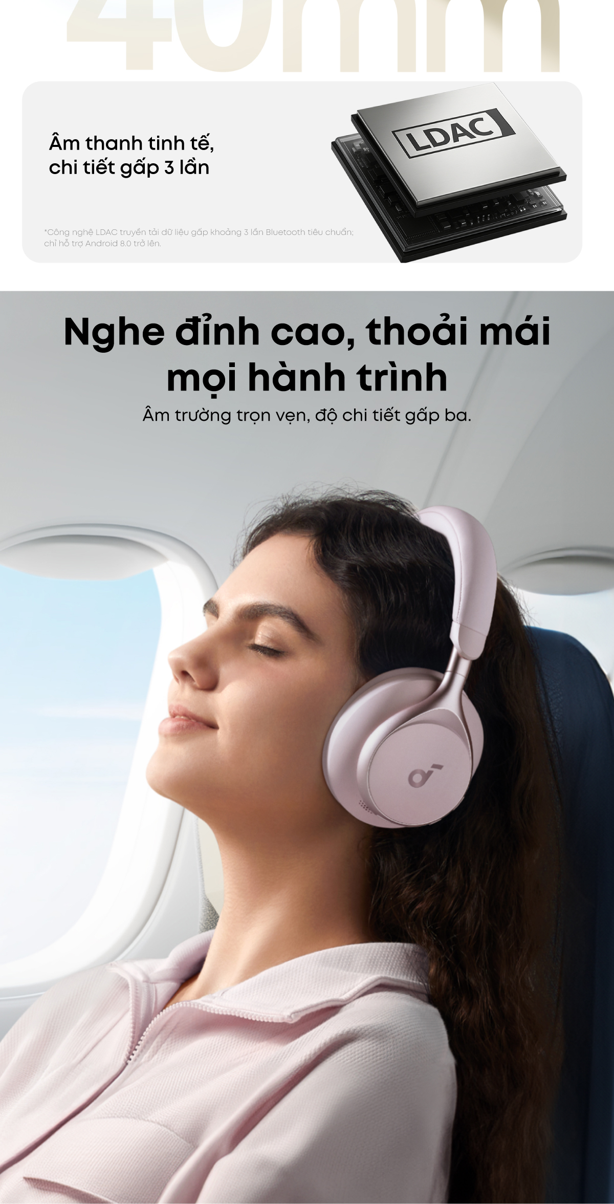Khả năng đàm thoại rõ nét nhờ hệ thống 3 micro tích hợp AI