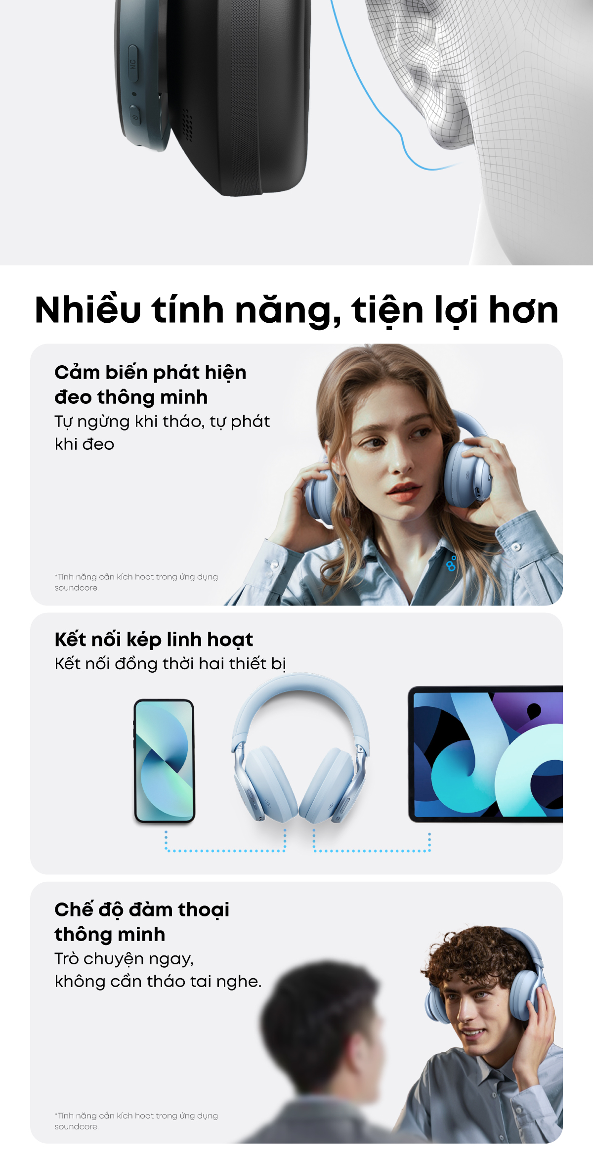 Trọn bộ phụ kiện cao cấp đi kèm tai nghe Space One