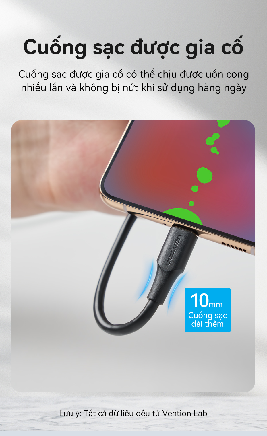 Cáp Sạc Nhanh 60W Vention USB Type C Tốc Độ Truyền 480Mbps Dùng Cho Phone Xiaomi / Samsung / OPPO – ảnh mô tả chi tiết 10