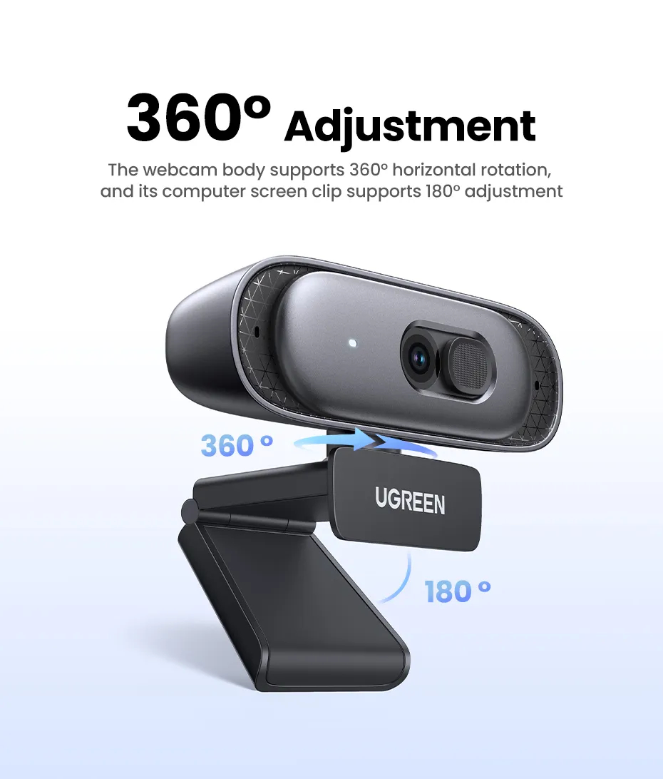Thiết kế xoay linh hoạt của Webcam Ugreen 35626