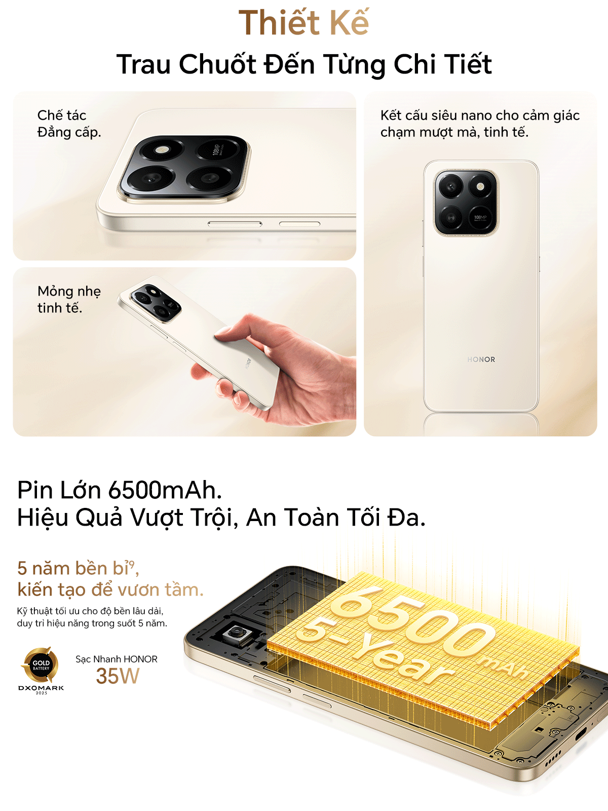 Điện Thoại HONOR X7d 8GB+128/256GB | Pin 6500mAh | Camera 108MP | Bảo hành 18 Tháng