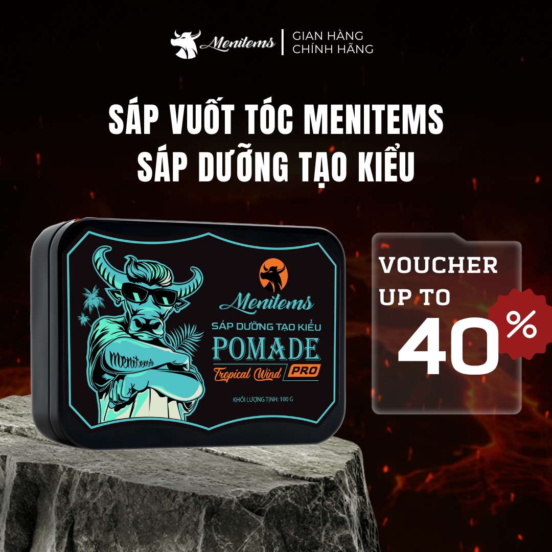 Sáp vuốt tóc Menitems, sáp tóc giữ nếp, tạo kiểu tự nhiên lên đến 10H ...