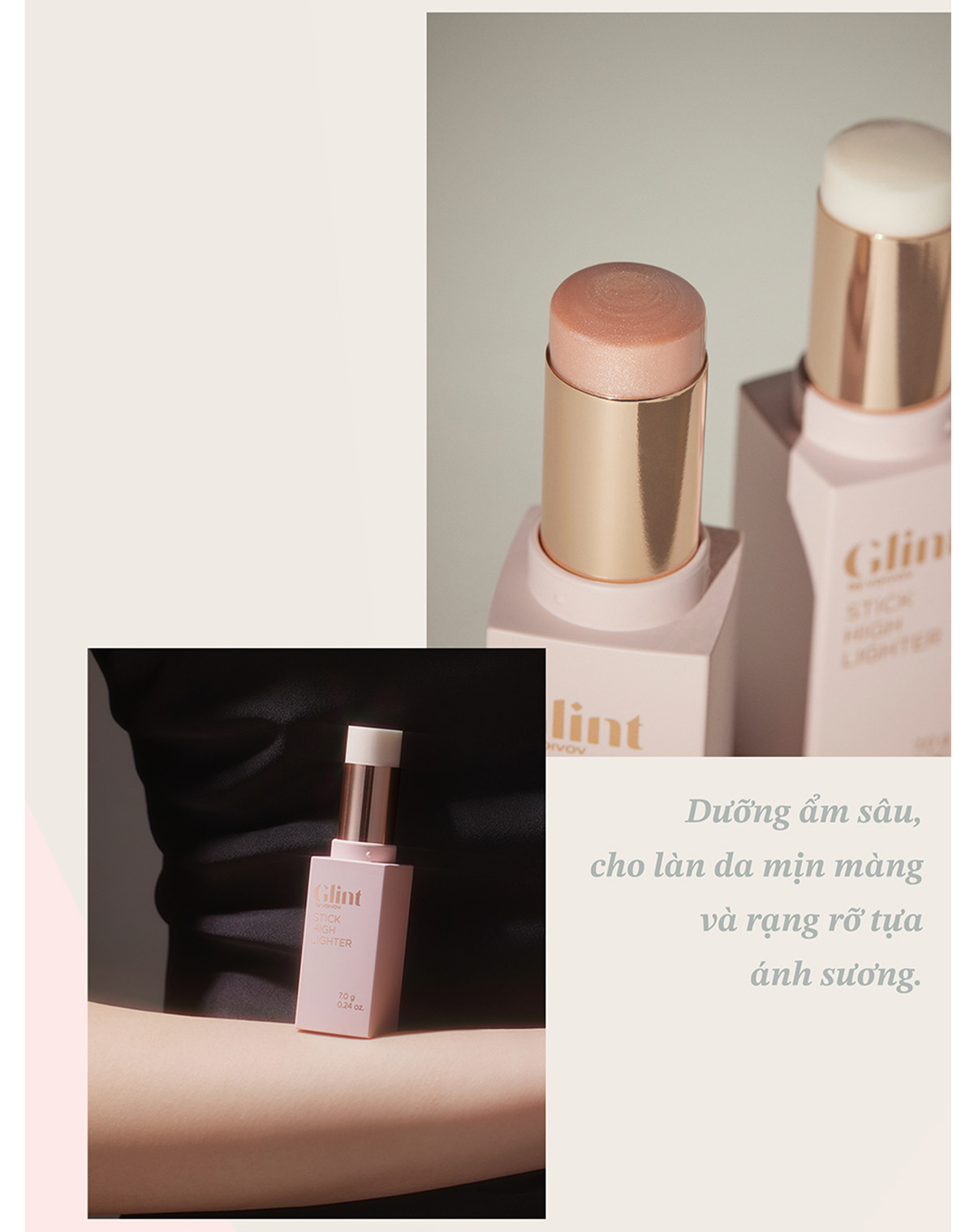 [LG Makeup VN] Nhũ bắt sáng highlight Glint dạng thỏi 7g chứa bột ngọc ...