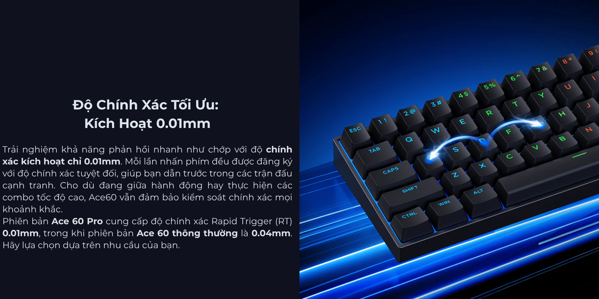 ⚡[Cực Hot] Bàn Phím Cơ Mchose Ace60/Ace68 Pro HE, Hotswap, 8KHz, Rapid ...
