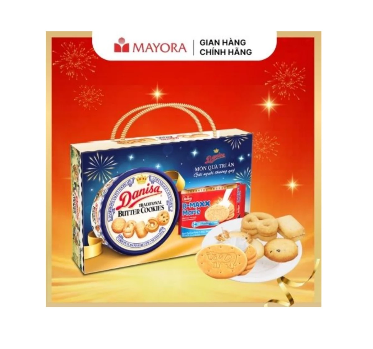 Hộp Quà Bánh Quy Mayora Danisa & Roma D-Maxx Marie - 674G | Shopee Việt Nam