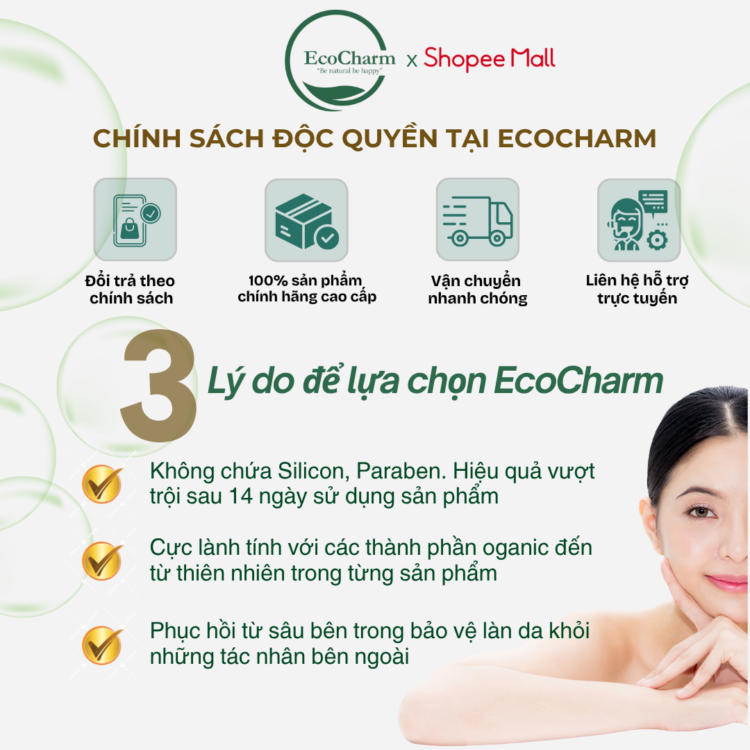 CB2 Dầu gội phủ bạc thảo mộc Hà thủ ô Ecocharm dạng lược đen tóc tự ...