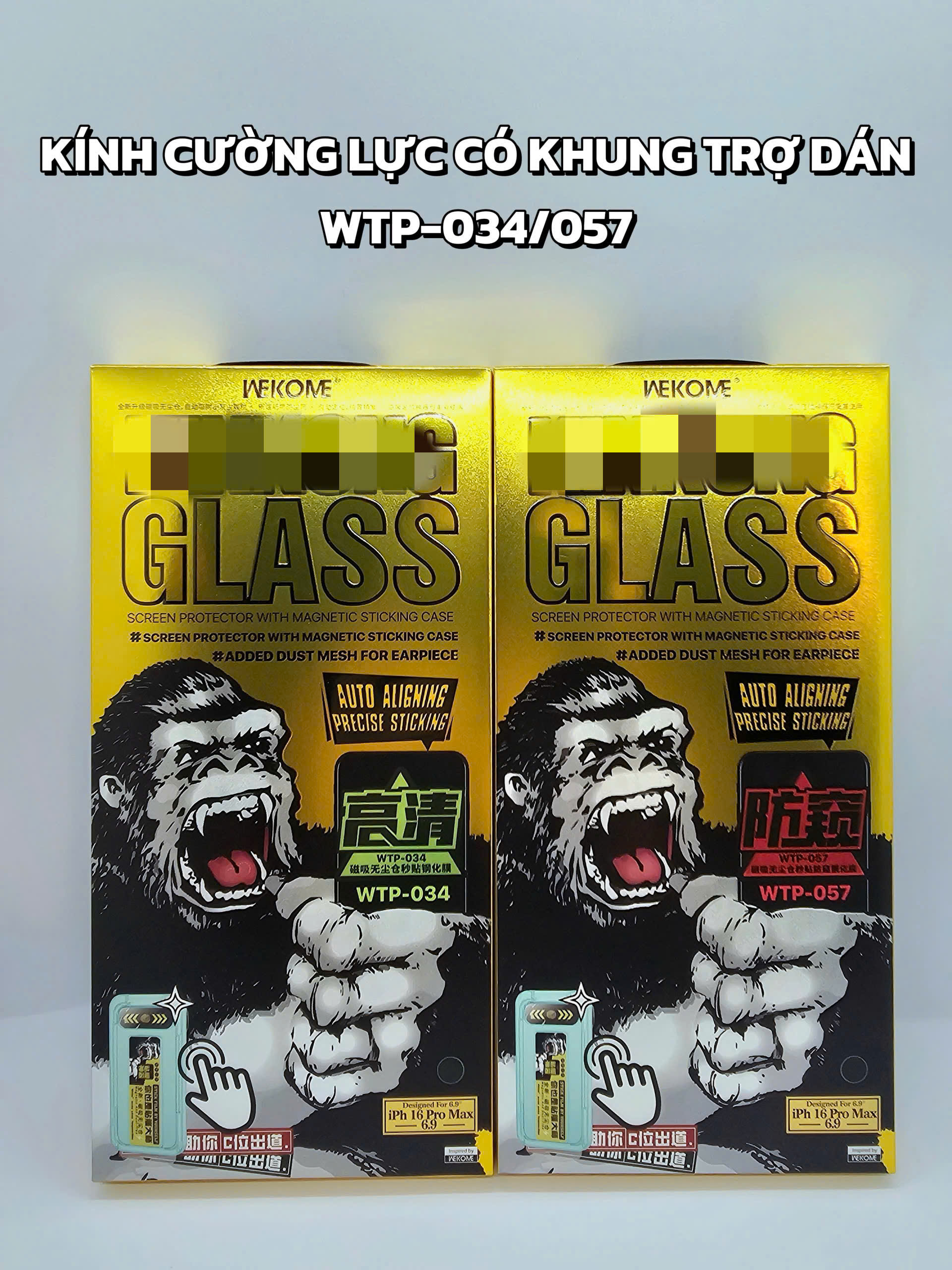 [BÁN CHẠY] Kính Cường Lực KINGKONG KHUNG TỰ DÁN WK Design WTP 034/057 | Trong suốt HD/Chống nhìn trộm Cho IP X–18Pro Max – ảnh mô tả chi tiết 4