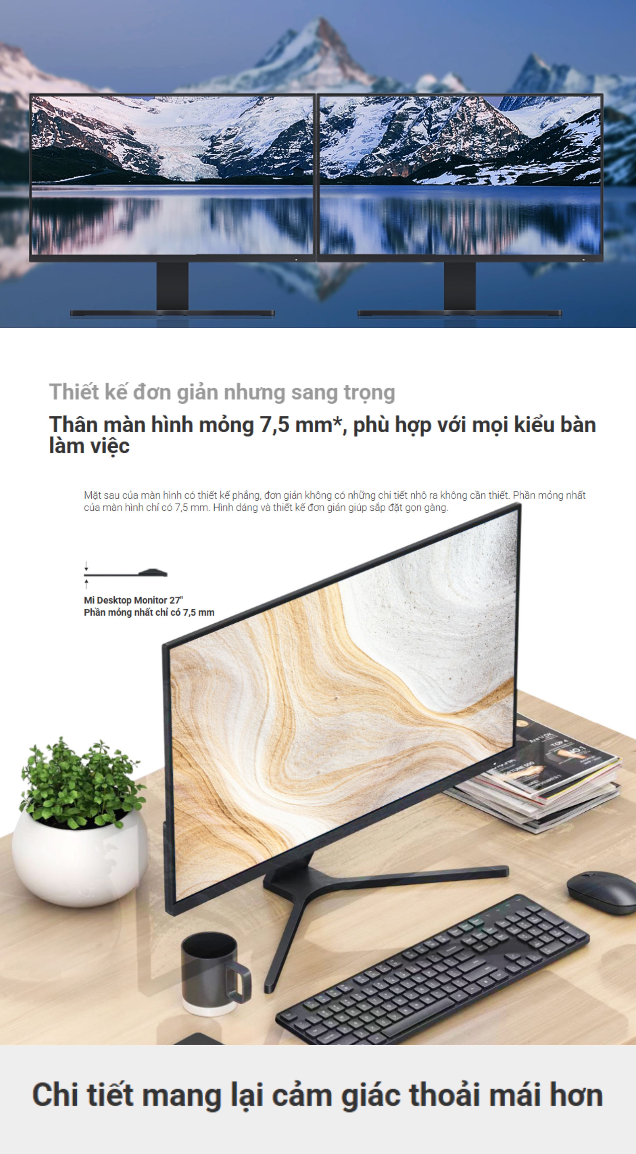 Màn hình vi tính Xiaomi Mi Desktop Monitor 27 inch BHR4975EU RMMNT27NF ...
