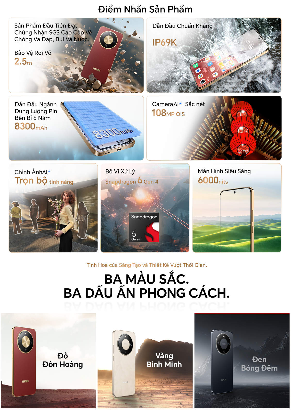 [ƯU ĐÃI ĐỘC QUYỀN] Điện Thoại HONOR X9d 5G 8GB/12GB + 256GB/512GB | Pin 8300mAh | Camera AI OIS 108 MP| BH 24 Tháng