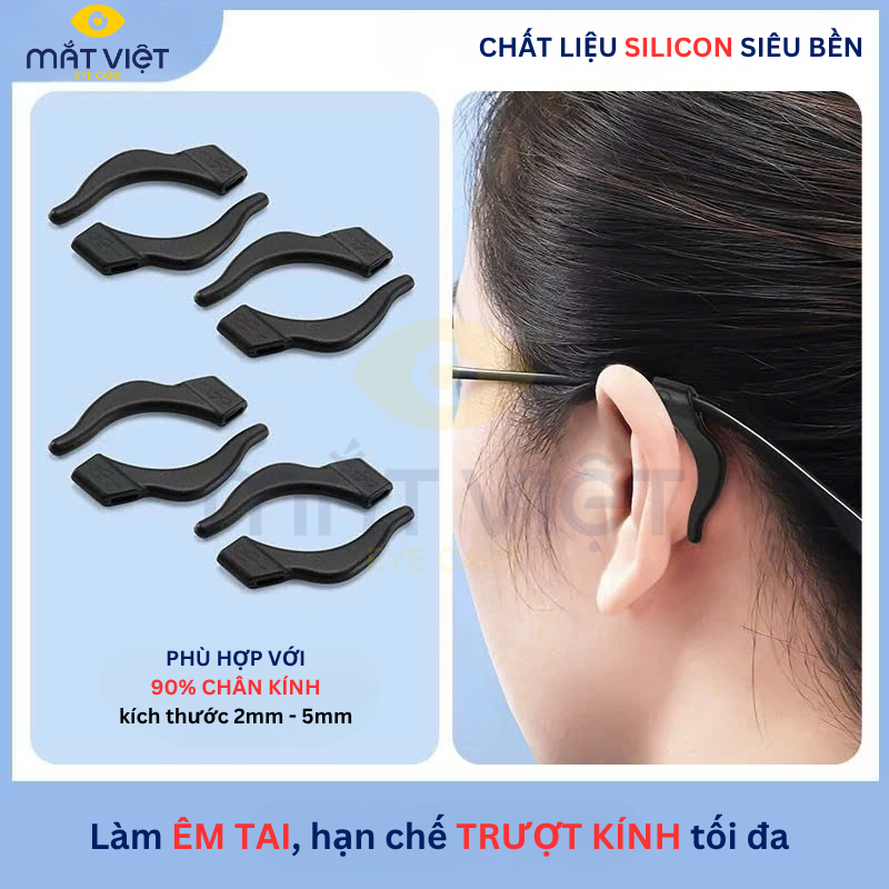 Đệm Chặn Càng Kính Silicon, Đệm Làm Êm Tai Chống Trượt, Giữ Kính Chống Rơi Khi Chơi Thể Thao, Phụ Kiện Kính Mắt Việt