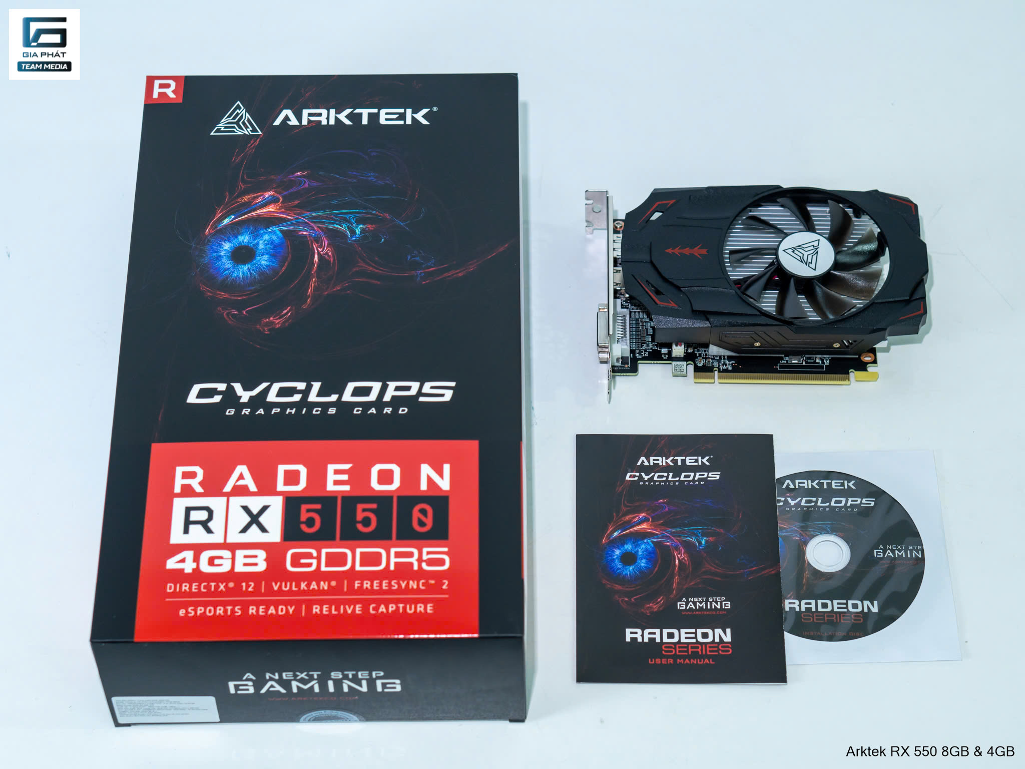 VGA card màn hình Arktek RX550 4GB 8GB GDDR5 128 bits new chính hãng ...