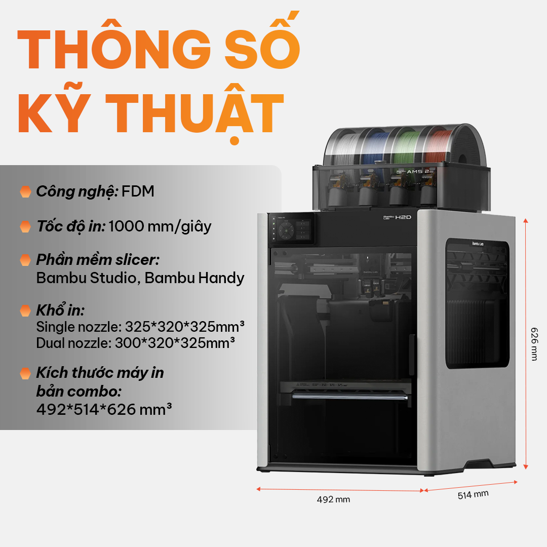 Máy In 3D Nhiều Màu Bambu Lab H2D (Bản Quốc Tế) | Shopee Việt Nam