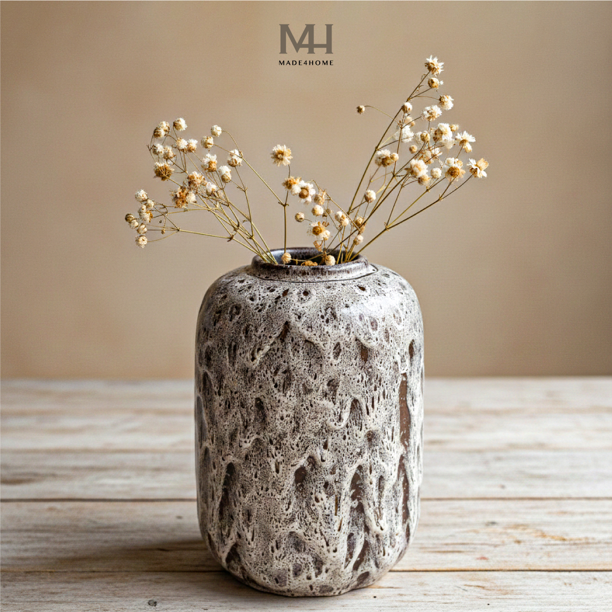 Bình hoa gốm sứ Still trang trí decor họa tiết rạn Made4Home - Kích thước 27x17cm