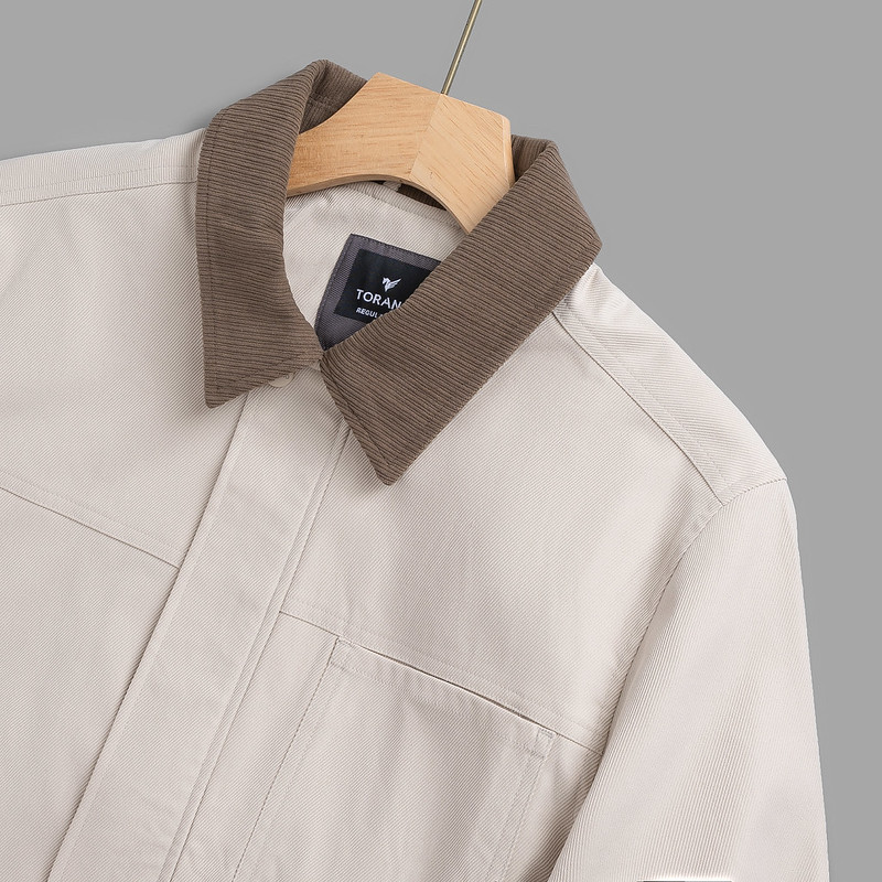 [LUXURY ITEM] Áo khoác Khaki 2 lớp BLOUSON JACKET TORANO Túi Ốp Cúc Rập ...