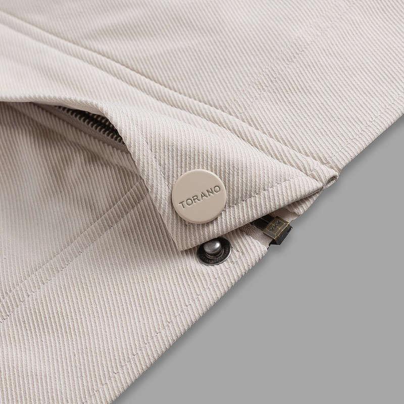 [LUXURY ITEM] Áo khoác Khaki 2 lớp BLOUSON JACKET TORANO Túi Ốp Cúc Rập ...