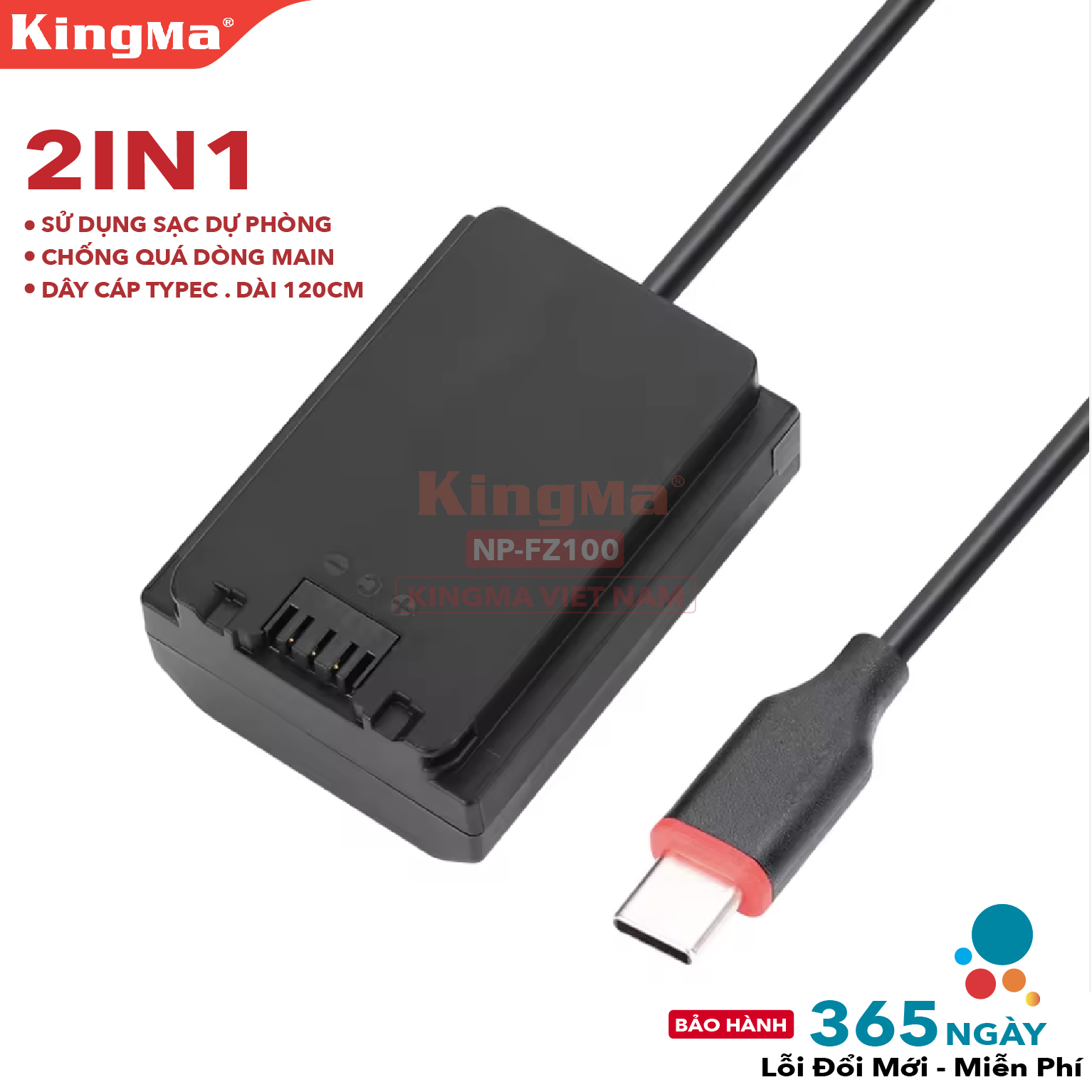 [ Hoả Tốc ] Dummy Pin NP-FZ100 và Củ Sạc Nhanh PD 30W Chính Hãng KINGMA ...