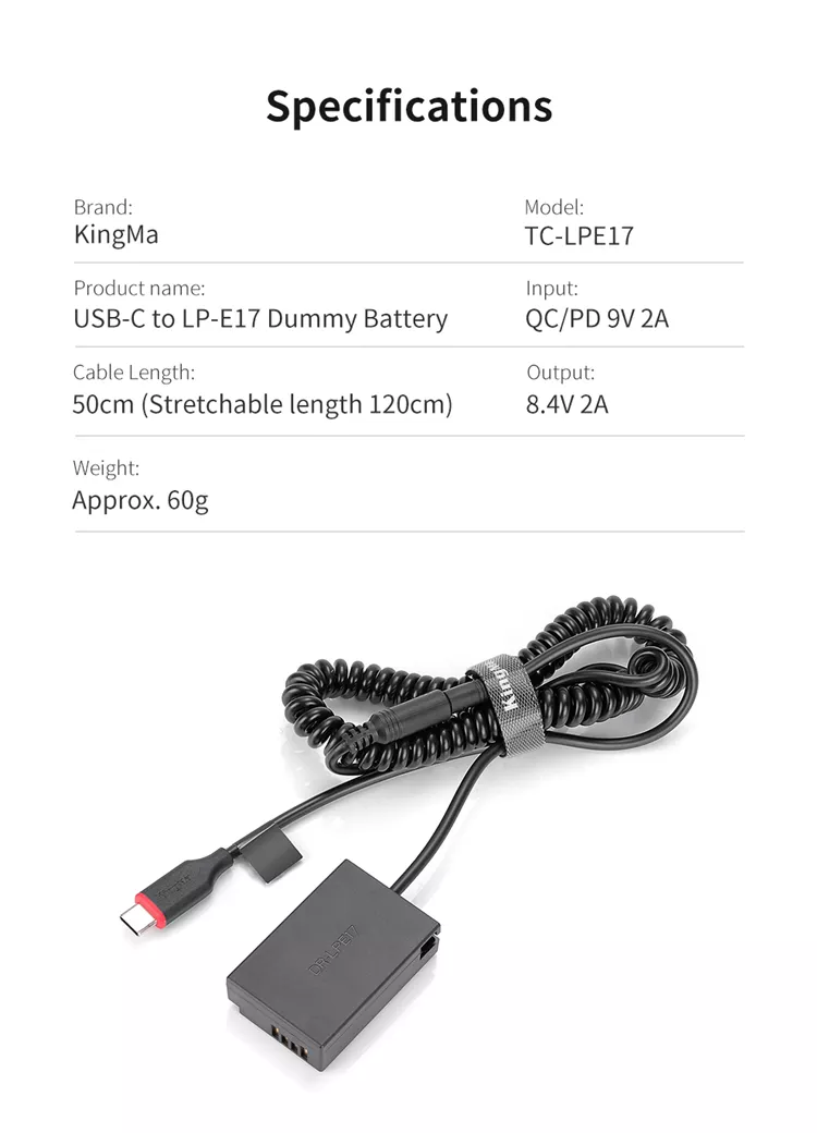 Dummy Type-C Canon LP-E17 | Pin giả pin ảo pin dummy battery Canon R50V ...