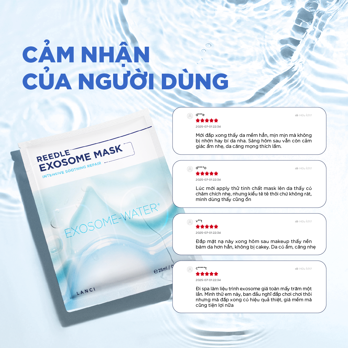 Bộ 2 Hộp Mặt Nạ Vi Kim Exosome LANCI Reedle Exosome Mask phục hồi da ...