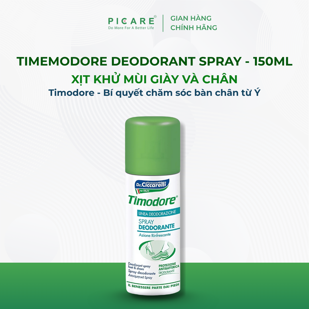 Xịt khử mùi giày và chân Timodore Đeoorant Spray 150ml | Shopee Việt Nam