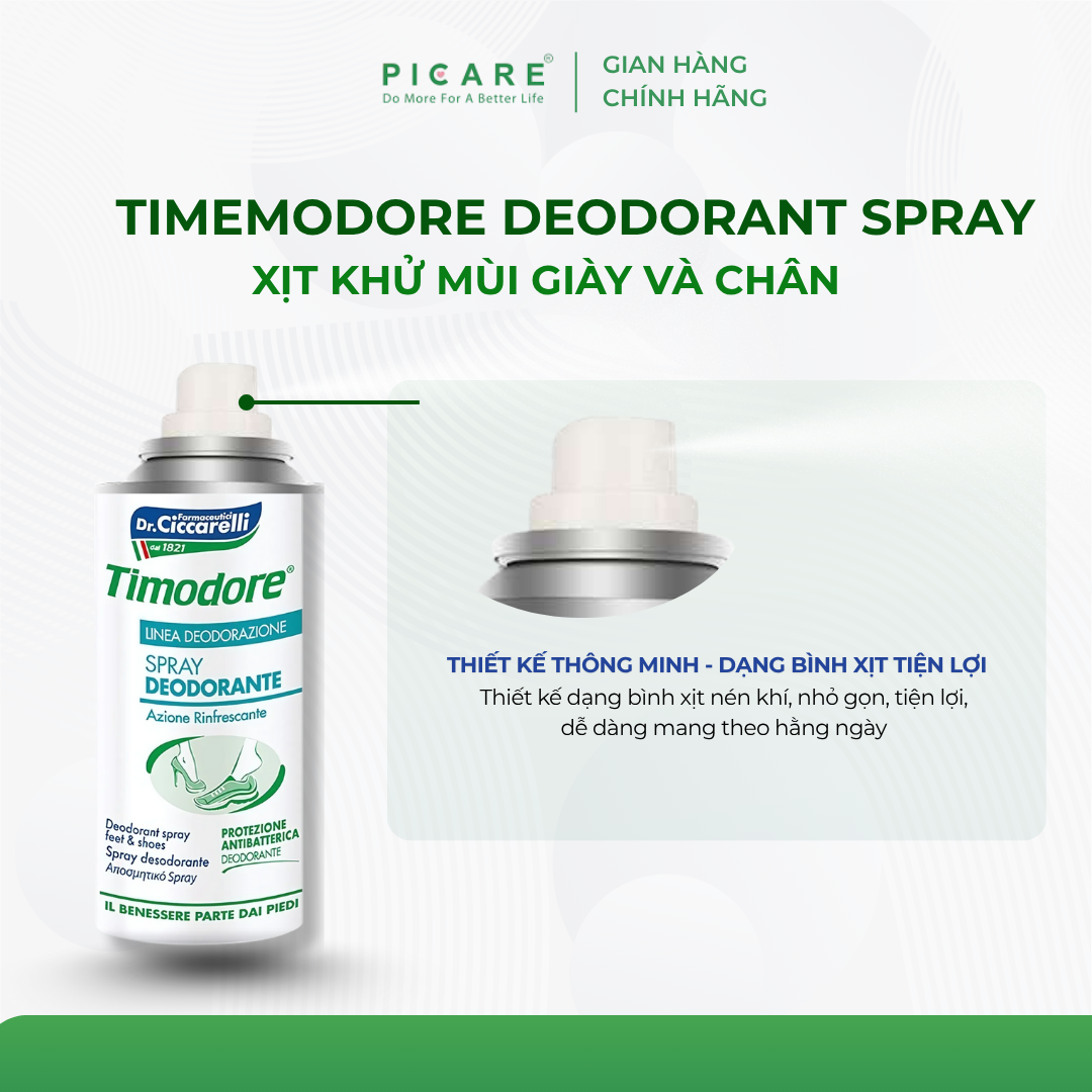 Xịt khử mùi giày và chân Timodore Đeoorant Spray 150ml | Shopee Việt Nam