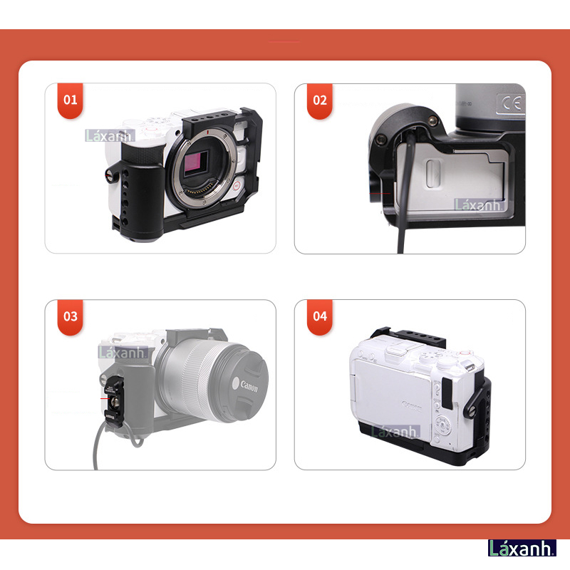 Canon R50V | Khung bảo vệ rig cage + L-plate cho Canon eos r50v rigcage ...