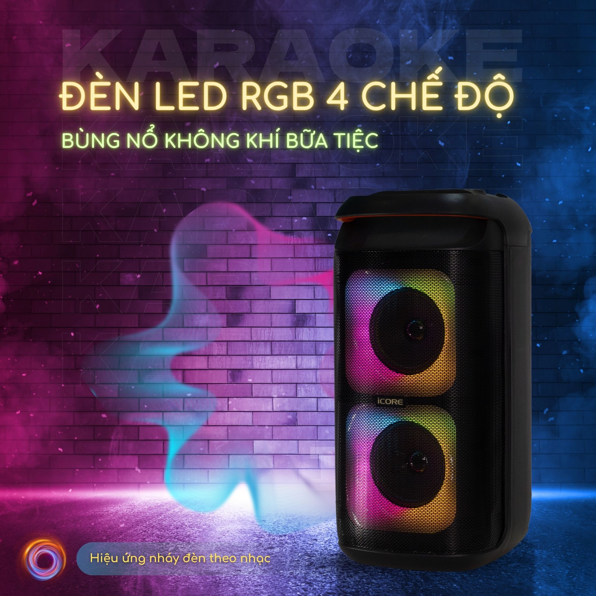 Bộ Loa Karaoke iCore ISM8 Kèm 2 Micro Bluetooth – Âm Thanh Cực Đỉnh ...