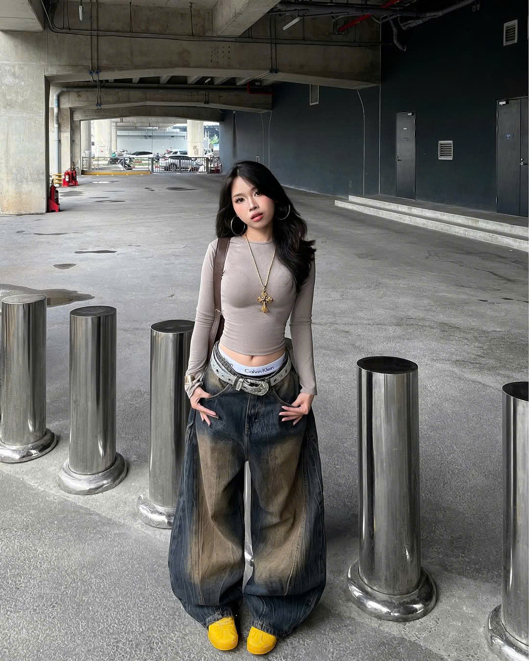 Quần Jean Nam Nữ Ống Rộng Cong From Rộng Wash Màu Retro Unisex Phong Cách Streetwear LC LUCY MALL