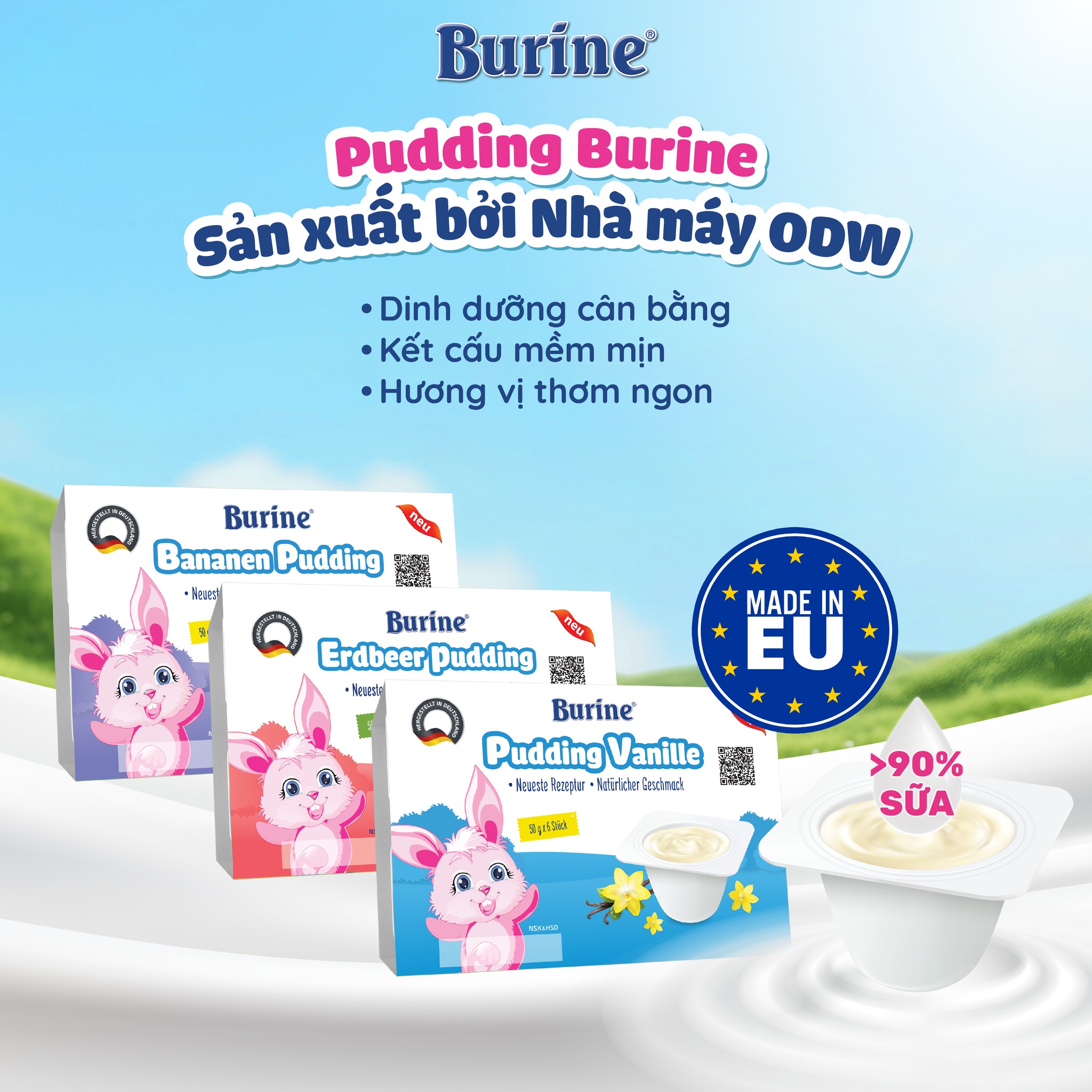 [Chính Hãng] Pudding Burine Đức Giàu Canxi, Vitamin D Hỗ Trợ Bé Ăn Dặm ...
