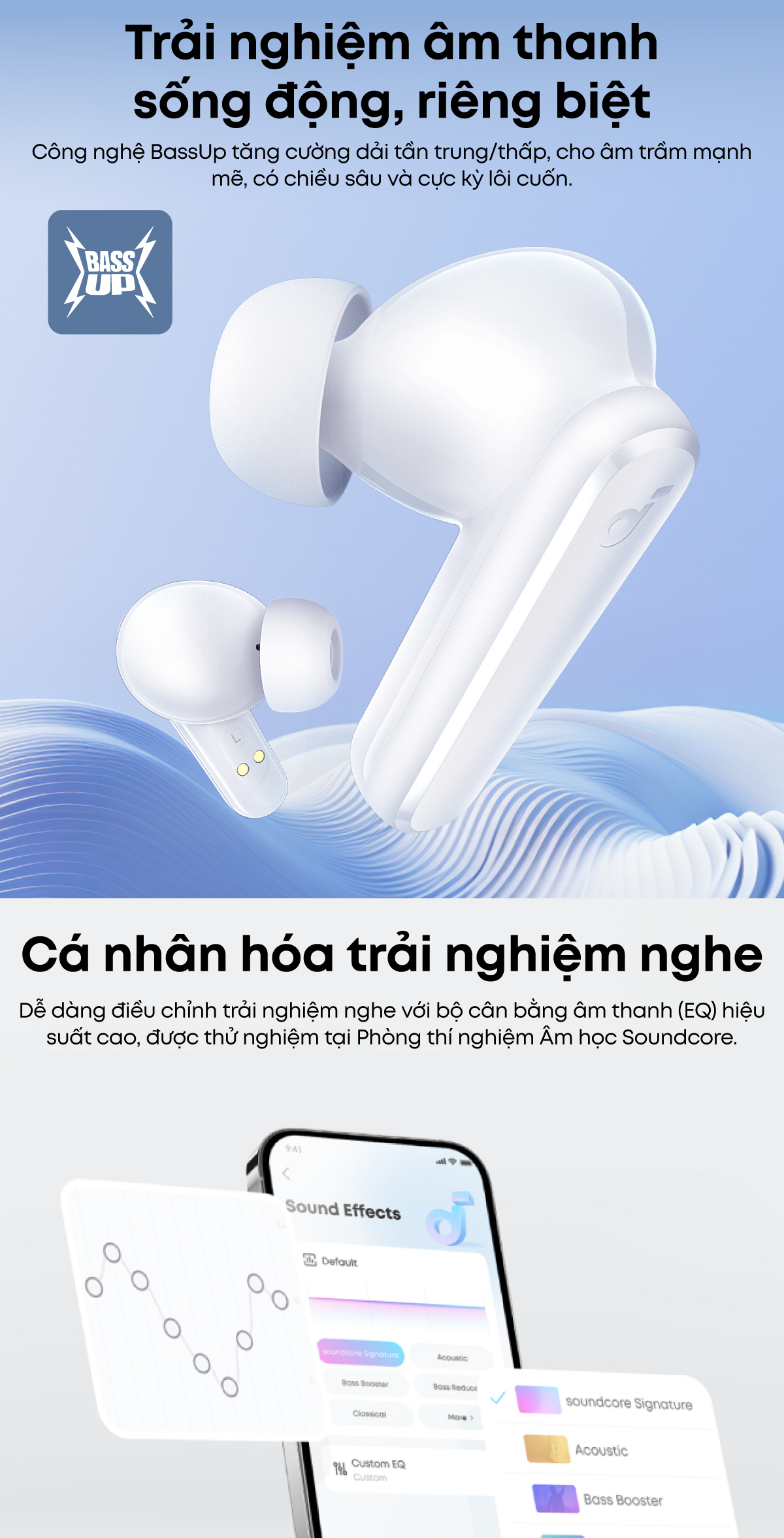 Khả năng sạc nhanh 10 phút dùng 2 giờ của Soundcore R50i