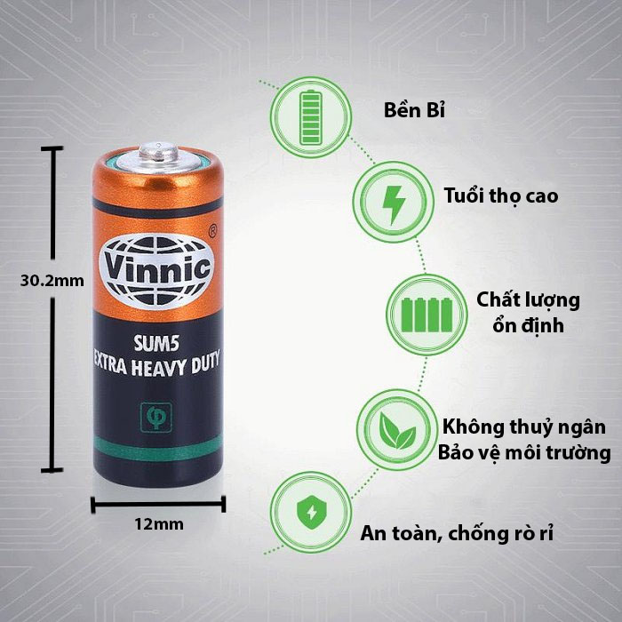 [CHÍNH HÃNG] Pin size N Vinnic E90, LR1, SUM 5, R1 1.5v - vỉ 2 viên ...