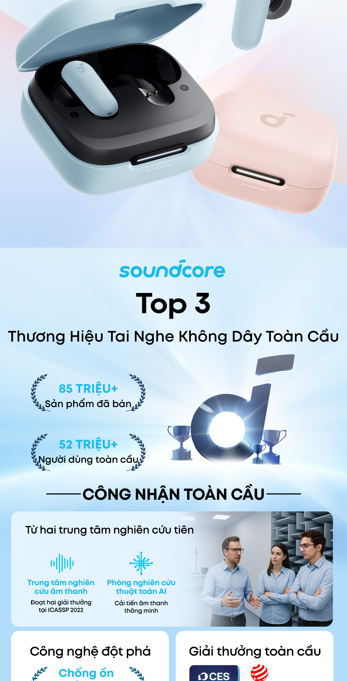 Kích thước nhỏ gọn tiện lợi mang theo của Soundcore R60i