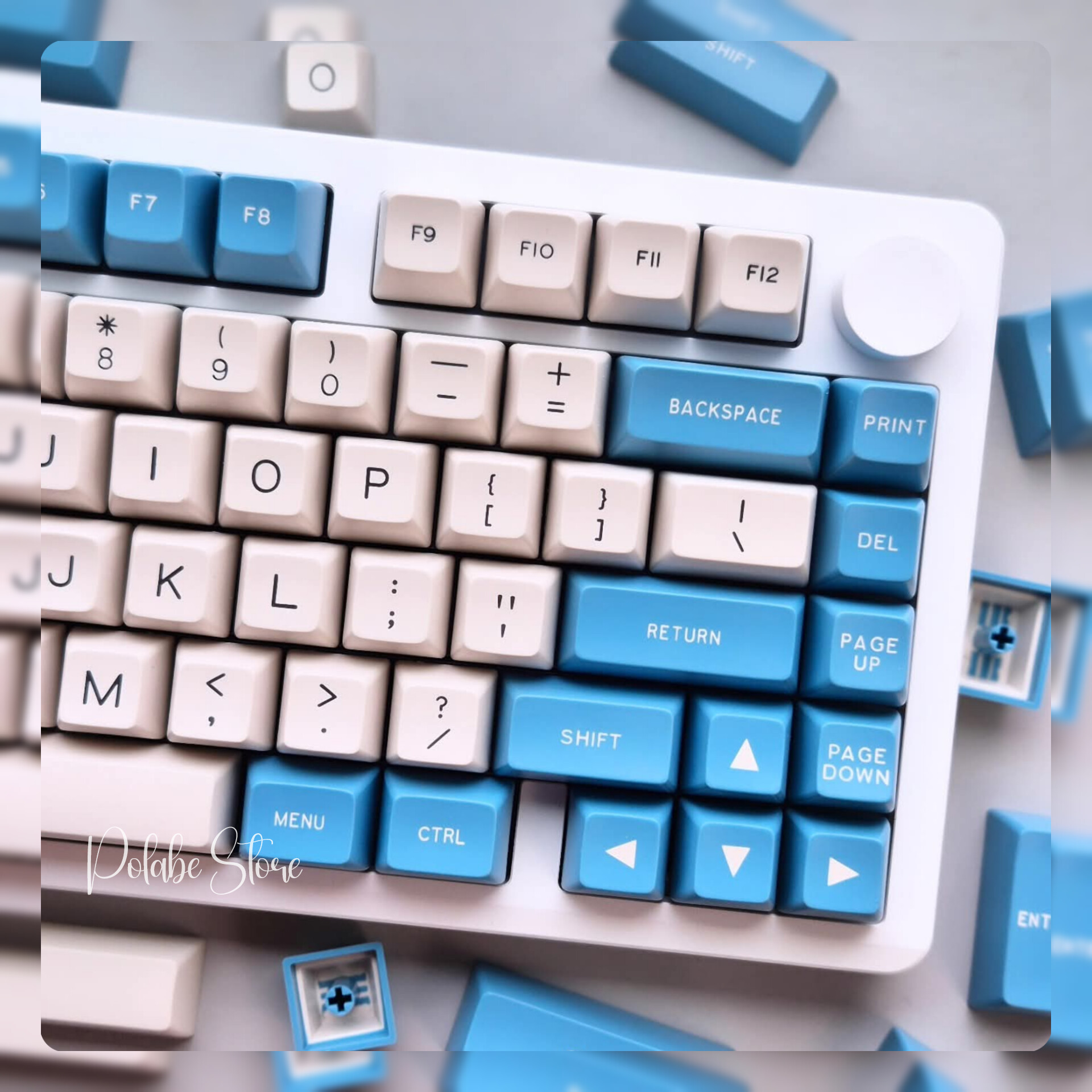 [Chính Hãng] Keycap SA Maxkey Blue White Keycap Xanh Trắng bàn phím cơ ...