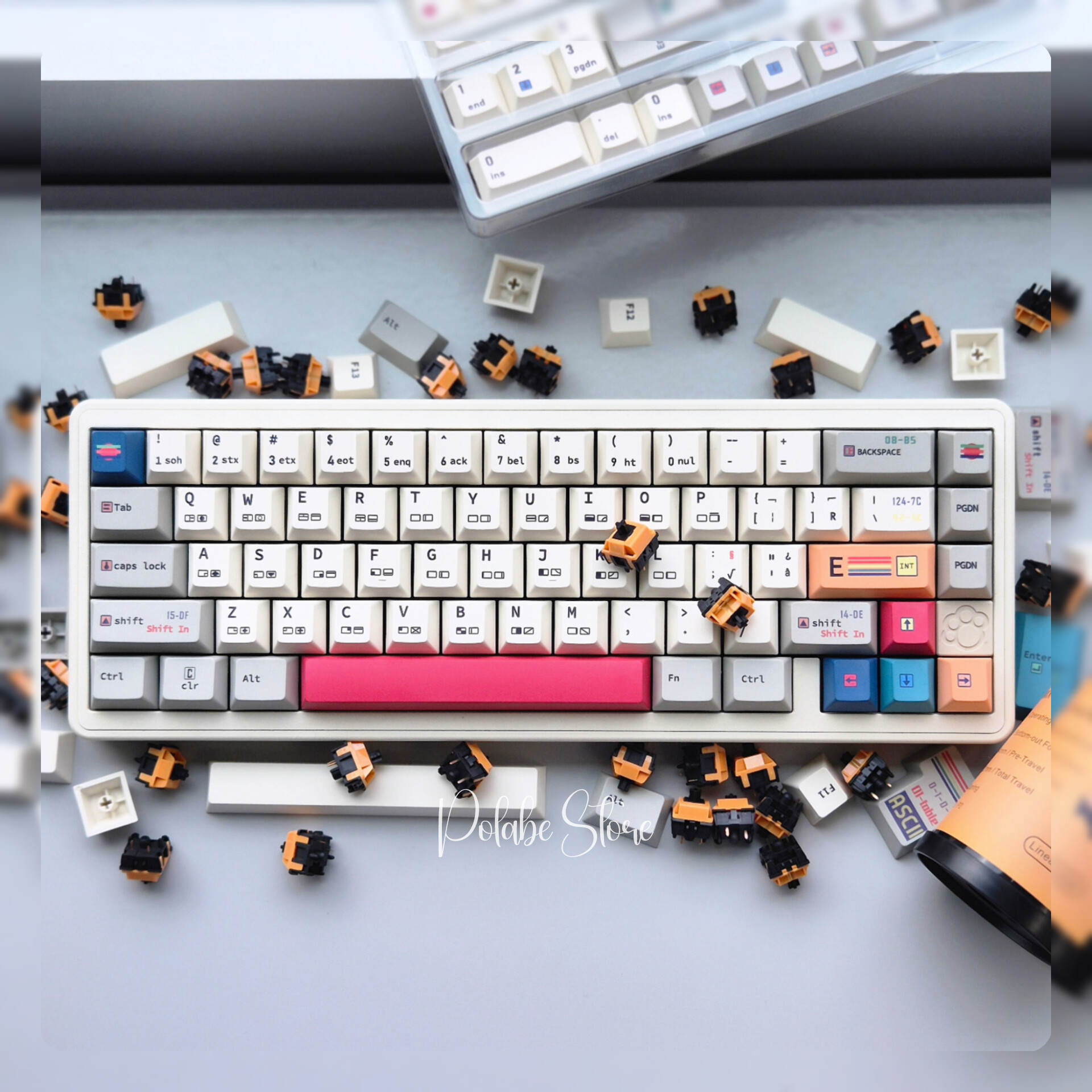Keycap C64 R3 Front Cherry profile bàn phím cơ Polabe Store Keycap ...