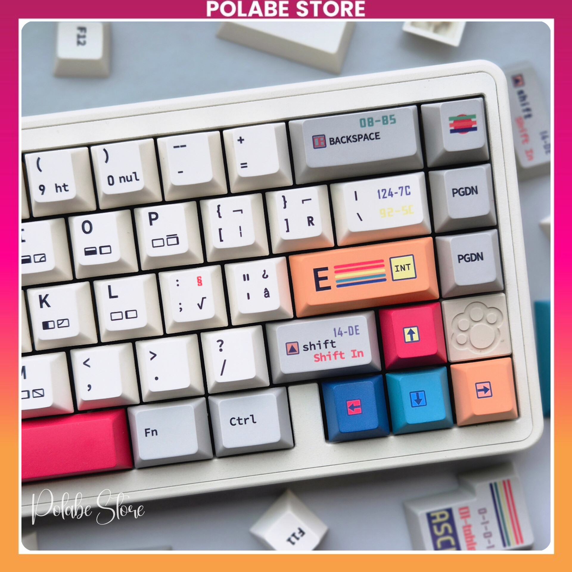 Keycap C64 R3 Front Cherry profile bàn phím cơ Polabe Store Keycap ...