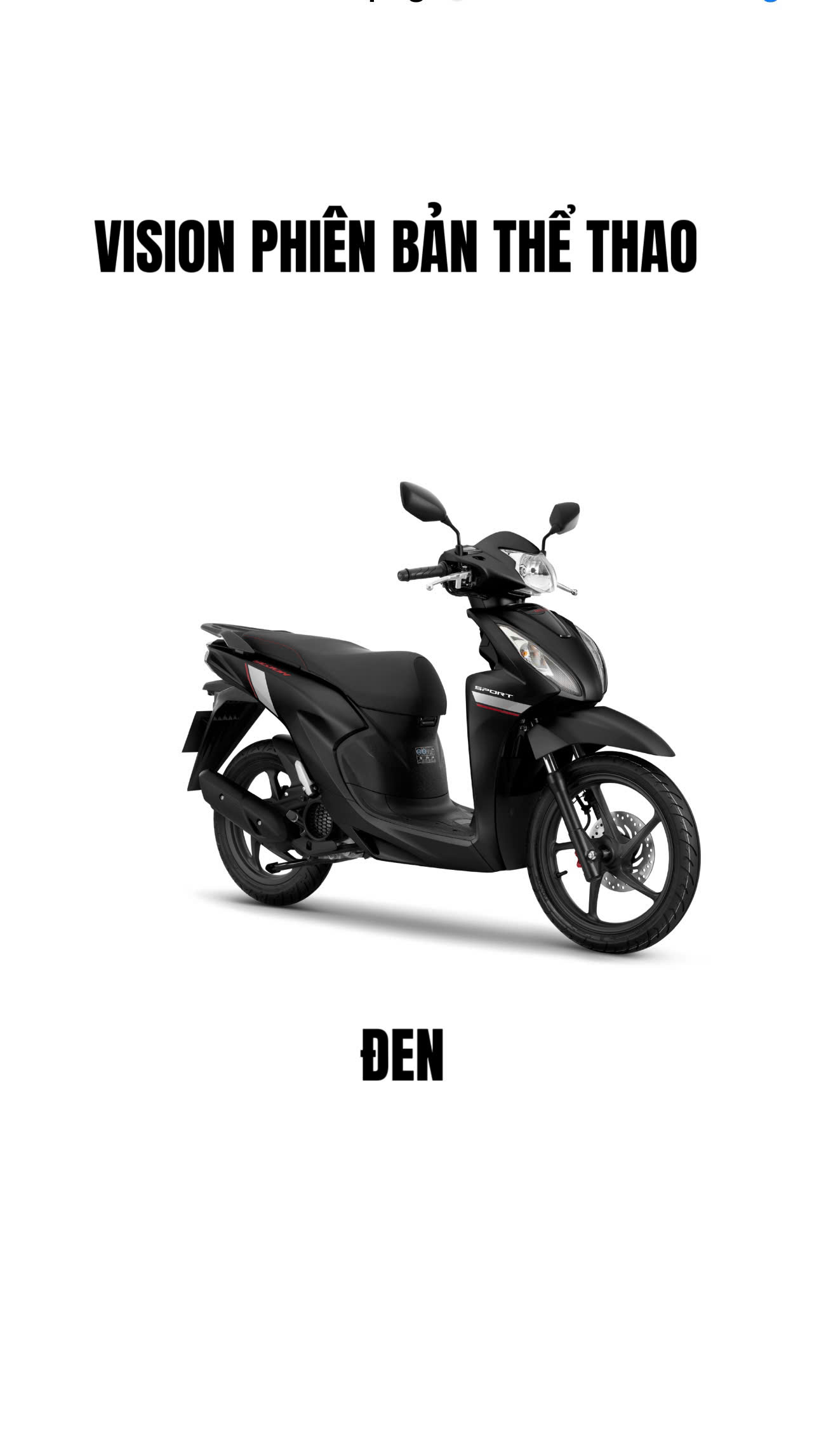 Xe Máy Honda Vision 2026 - Phiên Bản Thể Thao
