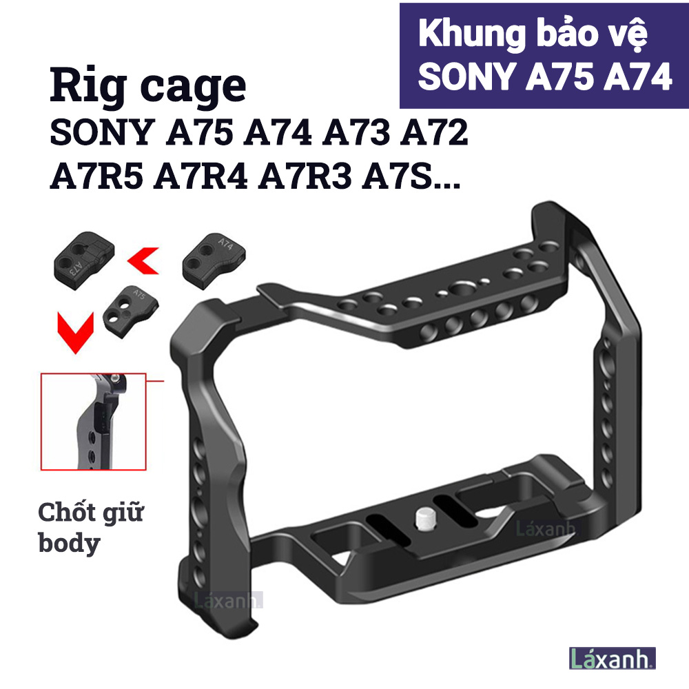 Khung bảo vệ rig cage máy ảnh Sony A7M4 A74 A7IV A7R5 A7R4 A7S3 A9 A9ii ...
