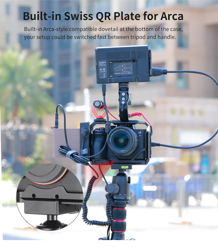 Khung bảo vệ rig cage máy ảnh Sony A7M4 A74 A7IV A7R5 A7R4 A7S3 A9 A9ii ...