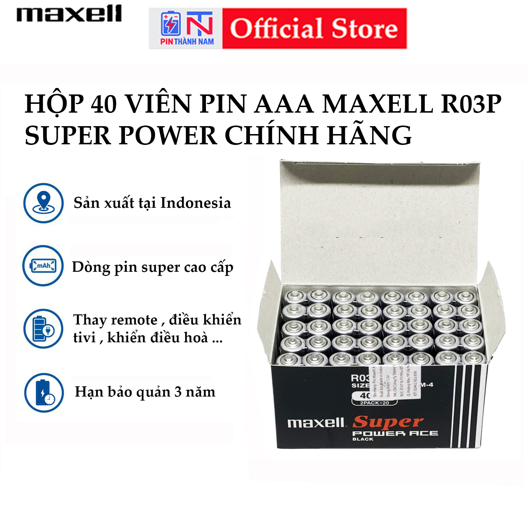 Hộp Pin AAA Maxell R03P Super Power Siêu Bền - Hàng Chính Hãng | Shopee ...