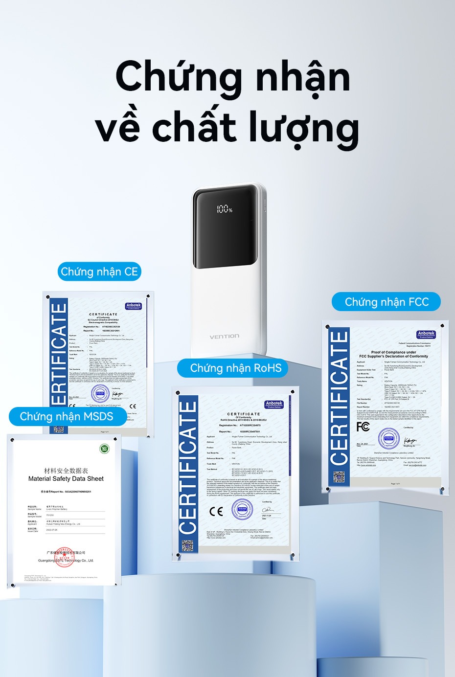 Sạc Dự Phòng Vention 20000mAh Sạc Nhanh 22.5W Tích Hợp Cáp Type-C Và Light Cho Điện Thoại, Tai Nghe – ảnh mô tả chi tiết 7