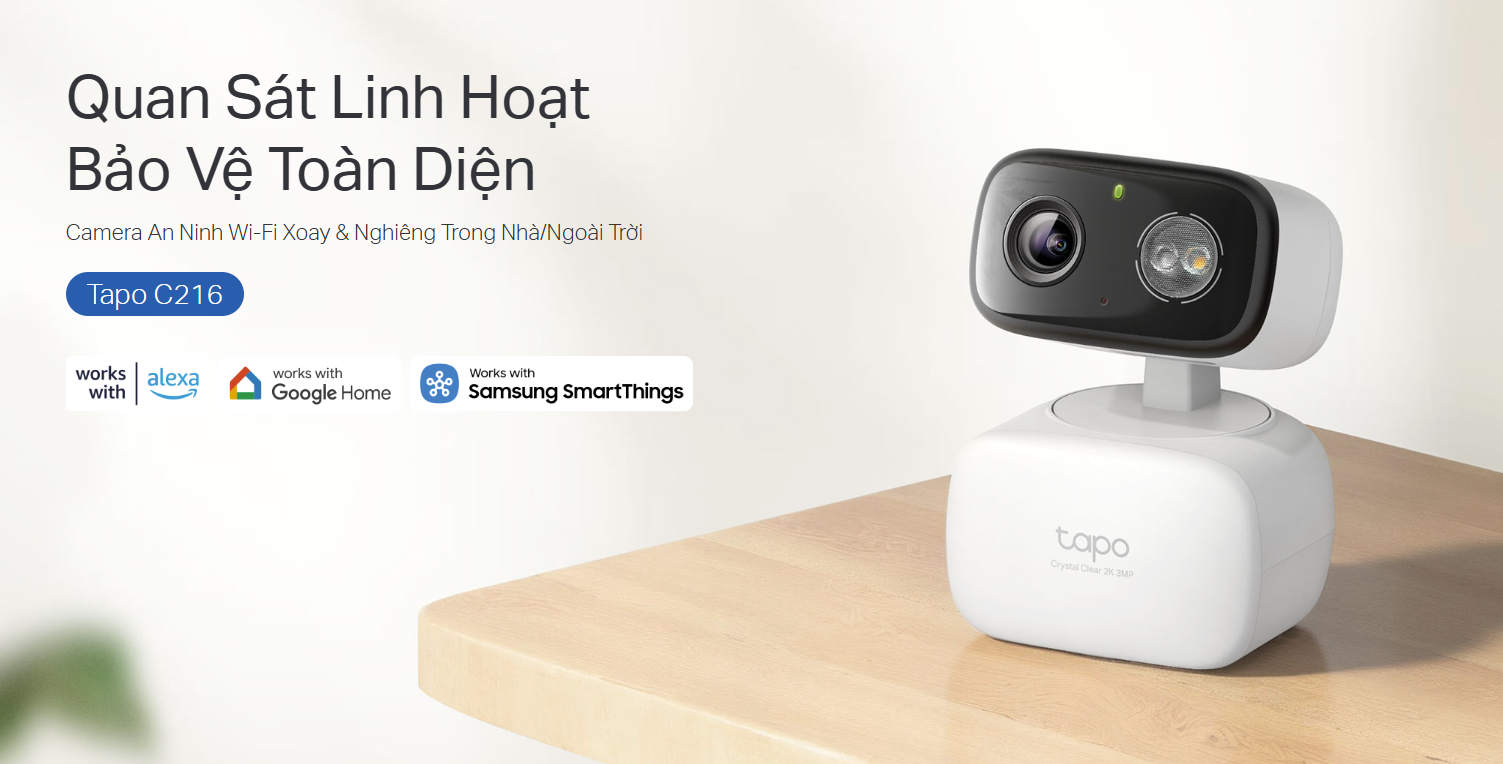 Camera AI WIFI TP-Link Tapo C216 | 2K 3MP | Theo dõi chuyển động | Đàm ...