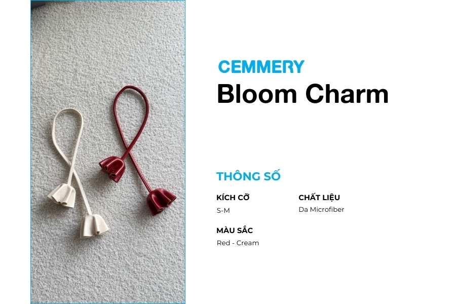 Charm Treo Túi CEMMERY Local Brand Chính Hãng Bloom Charm Hoa Da ...