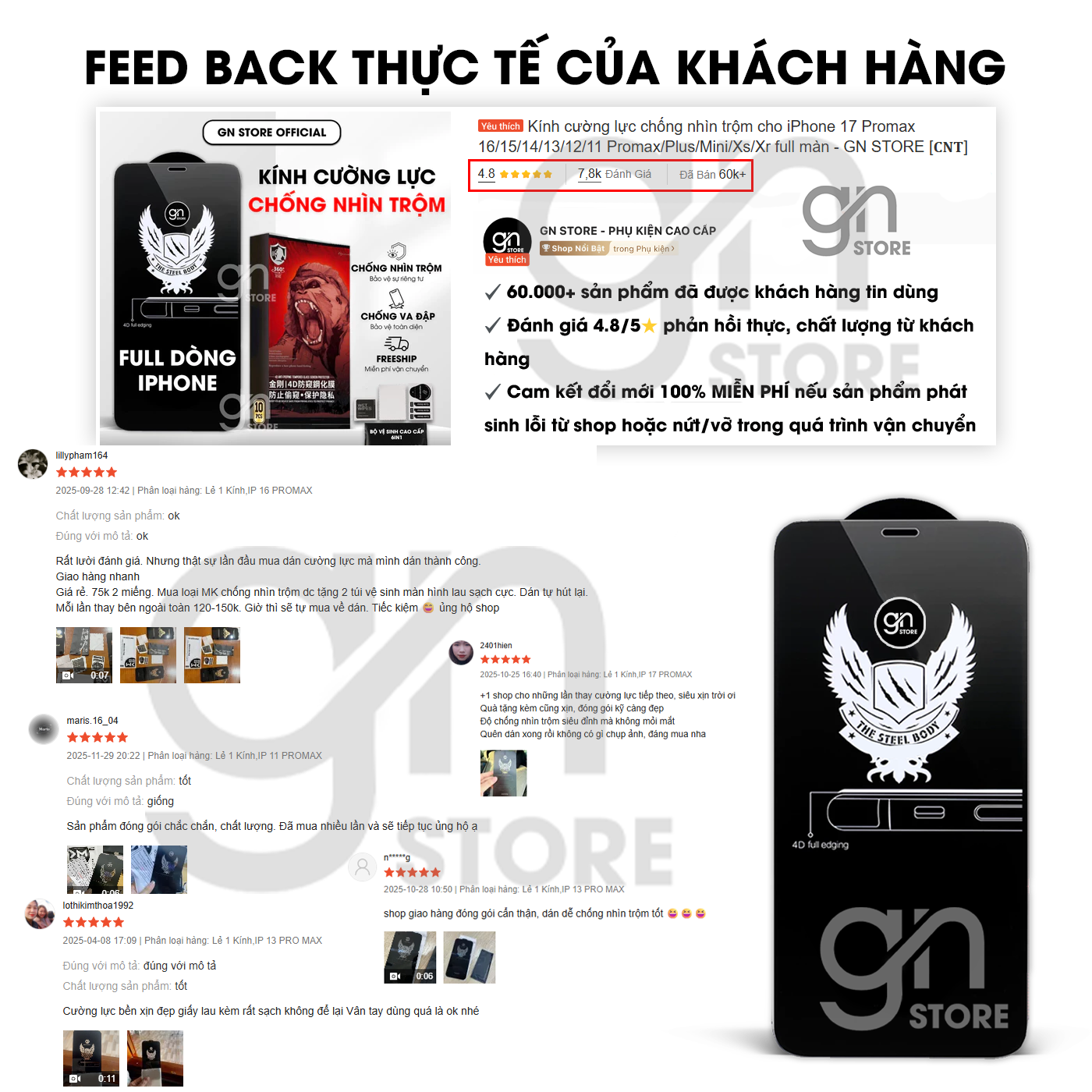 Kính cường lực chống nhìn trộm cho iPhone 18 Promax 17 Promax 16/15/14/13/12/11 Plus/Xs/Xr full màn - GN STORE [𝐂𝐍𝐓] – ảnh mô tả chi tiết 1