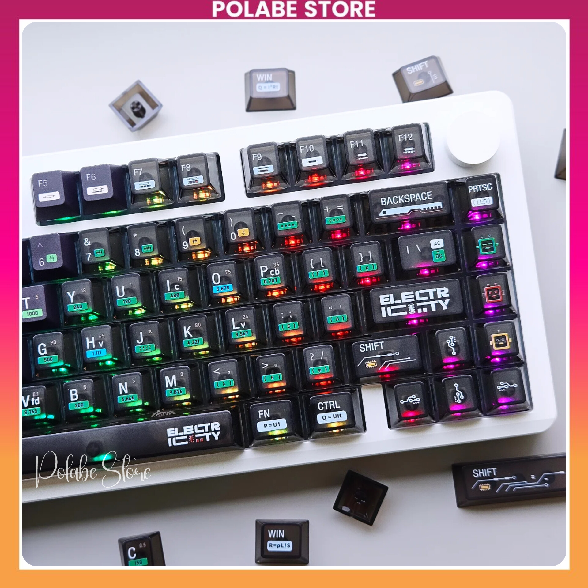 Tổng hợp Keycap PC xuyên led cherry profile Keycap Aifei NDN trong suốt ...