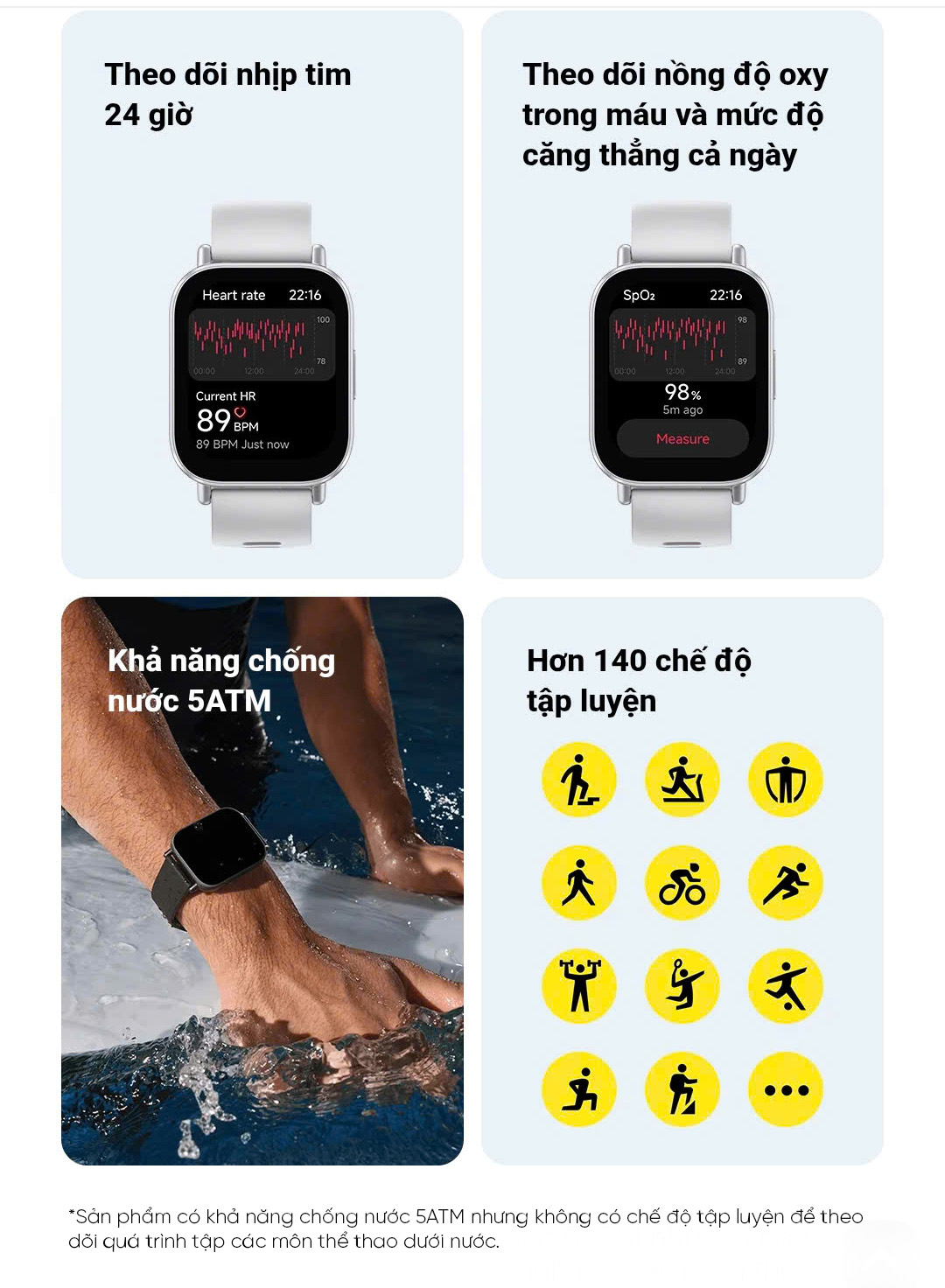 Đồng hồ thông minh Xiaomi Redmi Watch 5 Active/ Watch 6 Active - Màn hình LCD 2'' - Thời lượng pin lên đến 18 ngày – ảnh mô tả chi tiết 3